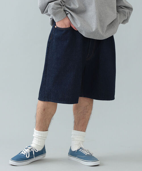 BEAMS（ビームス）の「BEAMS / ワイド ショーツ（その他パンツ・メンズ・ベージュ/インディゴブルー・MEDIUM/LARGE/SMALL）」の14枚目の写真