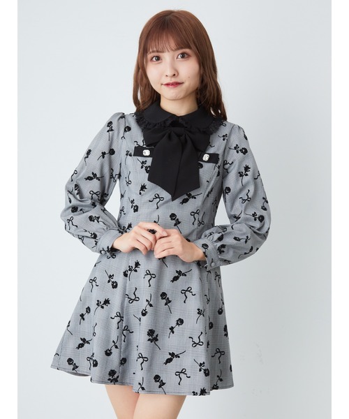 Ank Rouge ローズフロッキーラッフルフリルOP ワンピース Ank Rouge（アンクルージュ）の「ローズフロッキーラッフル