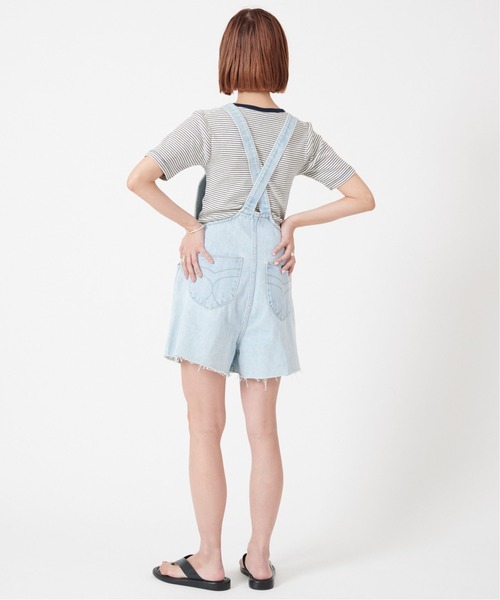 U by SPICK&SPAN(ユーバイスピックアンドスパン)の「【ROLLA’S/ローラス】 MIRAGE SHORT オーバーオール◆(サロペット/オーバーオール・レディース・サックスブルー・FREE)」の2枚目の写真