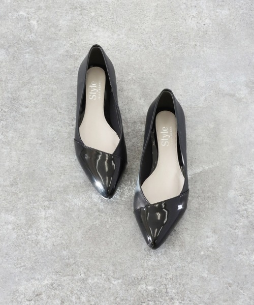 JELLY BEANS(ジェリービーンズ)の「【晴雨兼用】【防水・撥水】【生活防水】【滑りにくい】【雨の日】【通勤靴】【レイン対応】【WEB限定】コンビトゥポインテッドレインパンプス(417-310)JELLY BEANS(ジェリービーンズ)(レインシューズ・レディース・ブラック/ベージュ/マルチ/グリーン・22.5/23.5/24/23/24.5/22/25)」の12枚目の写真