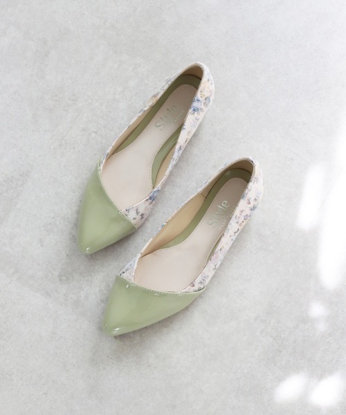 JELLY BEANS(ジェリービーンズ)の「【晴雨兼用】【防水・撥水】【生活防水】【滑りにくい】【雨の日】【通勤靴】【レイン対応】【WEB限定】コンビトゥポインテッドレインパンプス(417-310)JELLY BEANS(ジェリービーンズ)(レインシューズ・レディース・ブラック/ベージュ/マルチ/グリーン・22.5/23.5/24/23/24.5/22/25)」の14枚目の写真