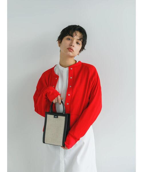 koe（コエ）の「ショート丈リブカーディガン*（カーディガン/ボレロ・レディース・グレー/レッド/グリーン/モカ・M）」の8枚目の写真