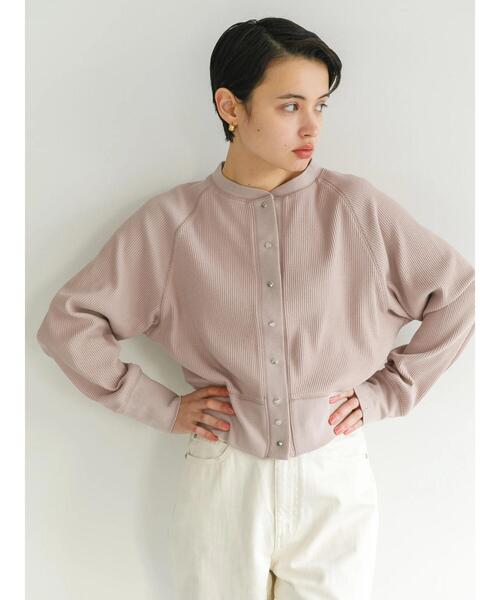 koe（コエ）の「ショート丈リブカーディガン*（カーディガン/ボレロ・レディース・グレー/レッド/グリーン/モカ・M）」の10枚目の写真