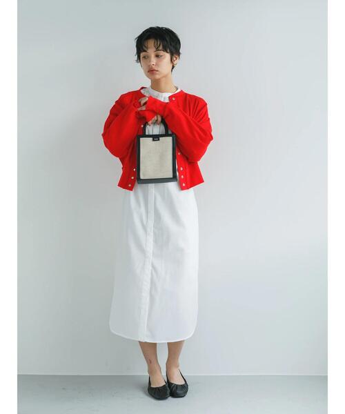 koe（コエ）の「ショート丈リブカーディガン*（カーディガン/ボレロ・レディース・グレー/レッド/グリーン/モカ・M）」の13枚目の写真