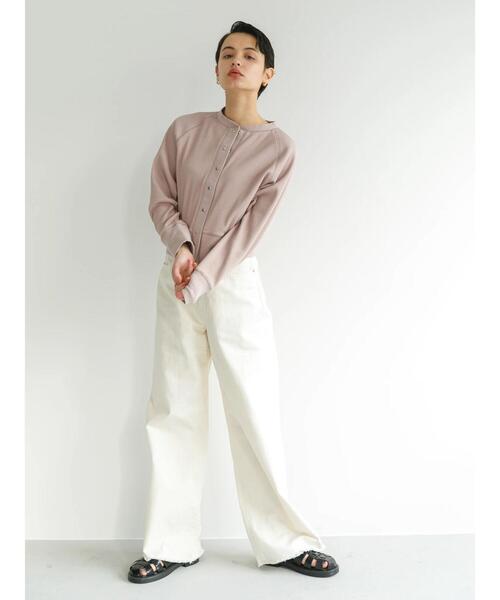 koe（コエ）の「ショート丈リブカーディガン*（カーディガン/ボレロ・レディース・グレー/レッド/グリーン/モカ・M）」の16枚目の写真