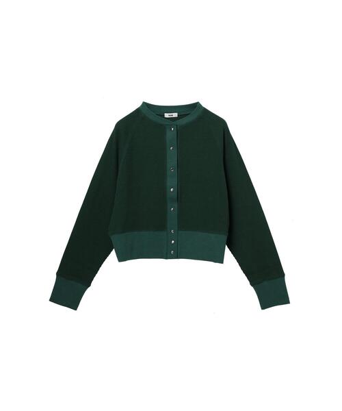 koe（コエ）の「ショート丈リブカーディガン*（カーディガン/ボレロ・レディース・グレー/レッド/グリーン/モカ・M）」の21枚目の写真