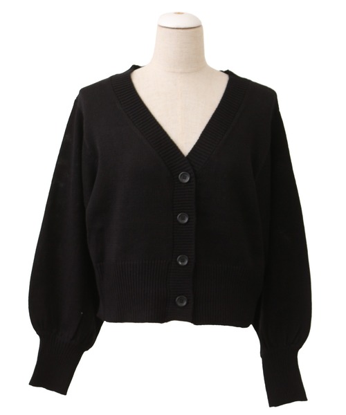 PUNYUS（プニュズ）の「クロップドニットカーディガン（カーディガン/ボレロ・レディース・ブラック/パープル/ピンク/ライム・1/2/4/3）」の19枚目の写真
