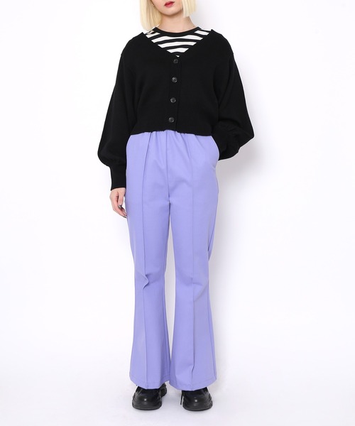 PUNYUS（プニュズ）の「クロップドニットカーディガン（カーディガン/ボレロ・レディース・ブラック/パープル/ピンク/ライム・1/2/4/3）」の17枚目の写真