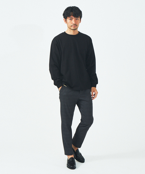 ABAHOUSE GRAY（アバハウスグレイ）の「【8.0oz】リラックス 長袖 Tシャツ（Tシャツ/カットソー・メンズ・ブラック/グレイッシュベージュ/モカ/ホワイト・46/48）」の5枚目の写真