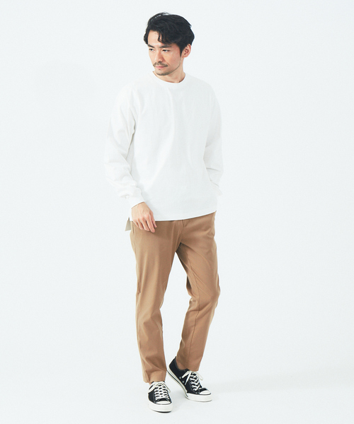 ABAHOUSE GRAY（アバハウスグレイ）の「【8.0oz】リラックス 長袖 Tシャツ（Tシャツ/カットソー・メンズ・ブラック/グレイッシュベージュ/モカ/ホワイト・46/48）」の10枚目の写真