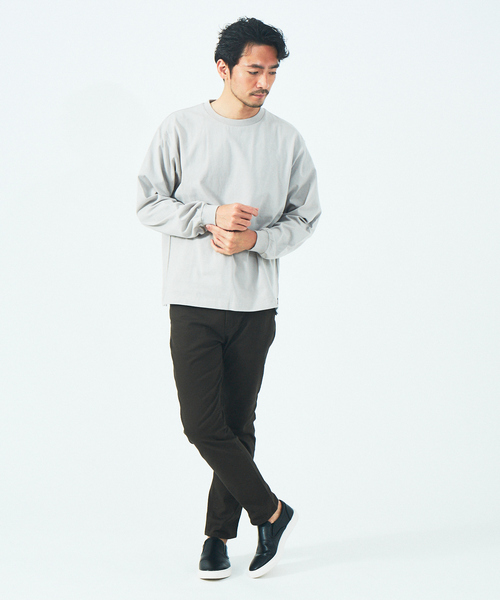 ABAHOUSE GRAY（アバハウスグレイ）の「【8.0oz】リラックス 長袖 Tシャツ（Tシャツ/カットソー・メンズ・ブラック/グレイッシュベージュ/モカ/ホワイト・46/48）」の7枚目の写真