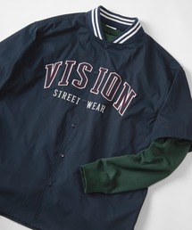 【VISION STREET WEAR/ヴィジョンストリートウェア】 カレッジワッペン スタジアムロゴシャツ/ベースボールシャツ/半袖シャツ