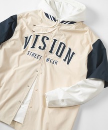【VISION STREET WEAR/ヴィジョンストリートウェア】 カレッジワッペン スタジアムロゴシャツ/ベースボールシャツ/半袖シャツ