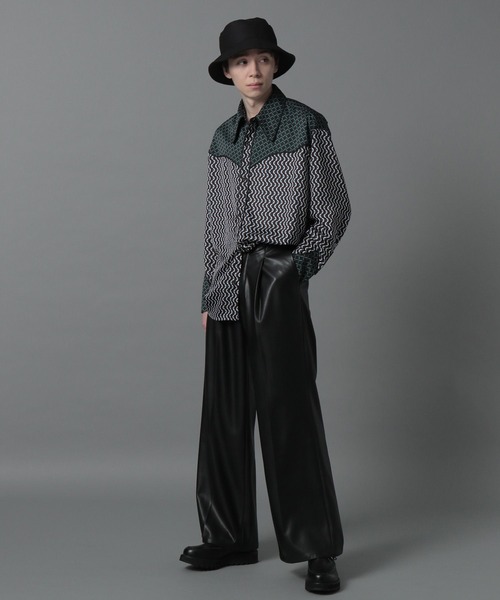 HARE(ハレ)の「ジオメトリックウエスタンシャツ(HARE)(シャツ/ブラウス・メンズ・ブルー/グリーン・SMALL/MEDIUM)」の3枚目の写真