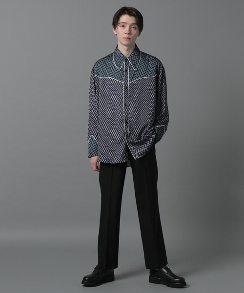 HARE(ハレ)の「ジオメトリックウエスタンシャツ(HARE)(シャツ/ブラウス・メンズ・ブルー/グリーン・SMALL/MEDIUM)」の7枚目の写真