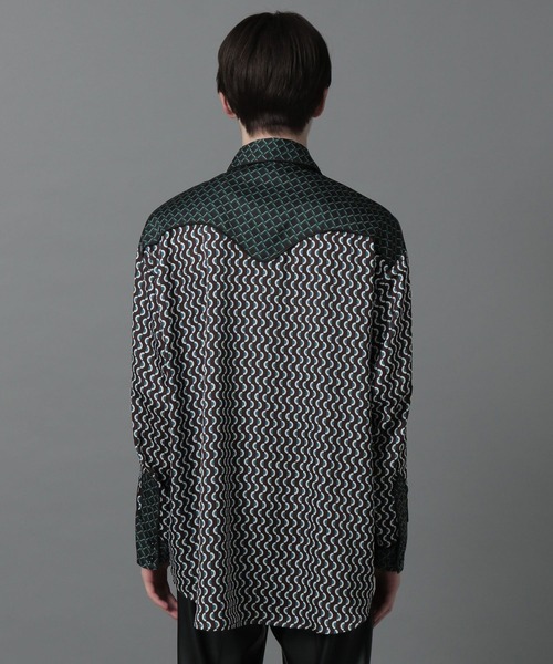 HARE(ハレ)の「ジオメトリックウエスタンシャツ(HARE)(シャツ/ブラウス・メンズ・ブルー/グリーン・SMALL/MEDIUM)」の11枚目の写真