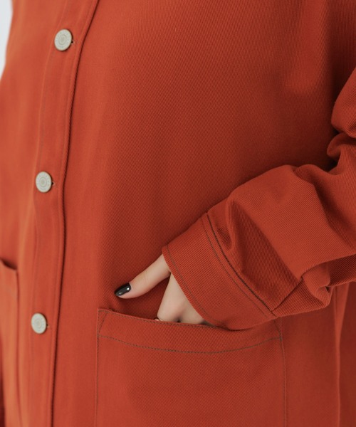 TINA：JOJUN（ティーナジョジュン）の「ユニセックス シャツジャケット TINA：JOJUN（その他アウター・レディース・グリーン/テラコッタ・M）」の17枚目の写真