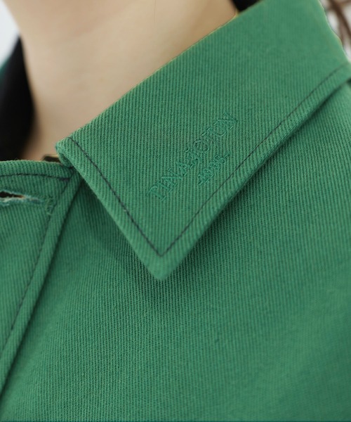 TINA：JOJUN（ティーナジョジュン）の「ユニセックス シャツジャケット TINA：JOJUN（その他アウター・レディース・グリーン/テラコッタ・M）」の18枚目の写真