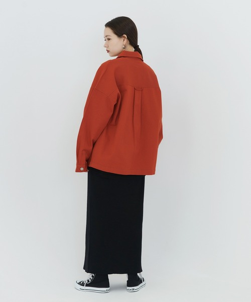 TINA：JOJUN（ティーナジョジュン）の「ユニセックス シャツジャケット TINA：JOJUN（その他アウター・レディース・グリーン/テラコッタ・M）」の10枚目の写真