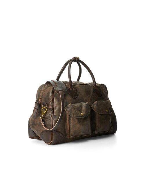RRL(ダブル アール エル)の「(限定コレクション)レザー ダッフル(ボストンバッグ・メンズ・ブラック系1・ONE)」の6枚目の写真