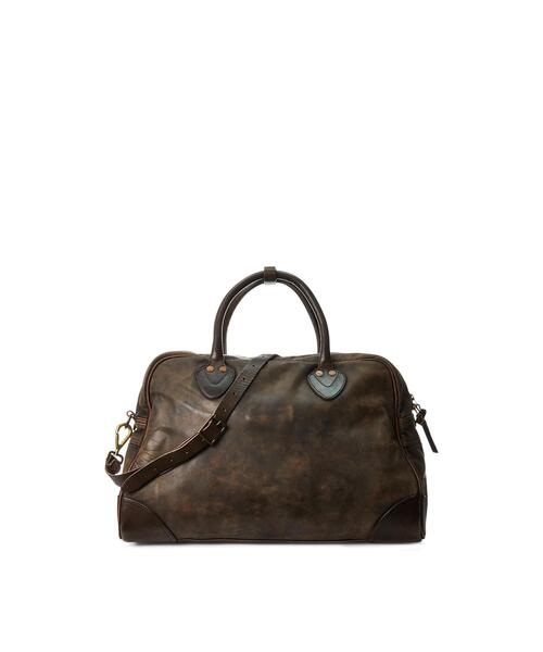RRL(ダブル アール エル)の「(限定コレクション)レザー ダッフル(ボストンバッグ・メンズ・ブラック系1・ONE)」の9枚目の写真