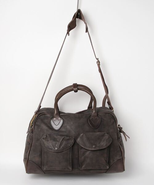 RRL(ダブル アール エル)の「(限定コレクション)レザー ダッフル(ボストンバッグ・メンズ・ブラック系1・ONE)」の8枚目の写真