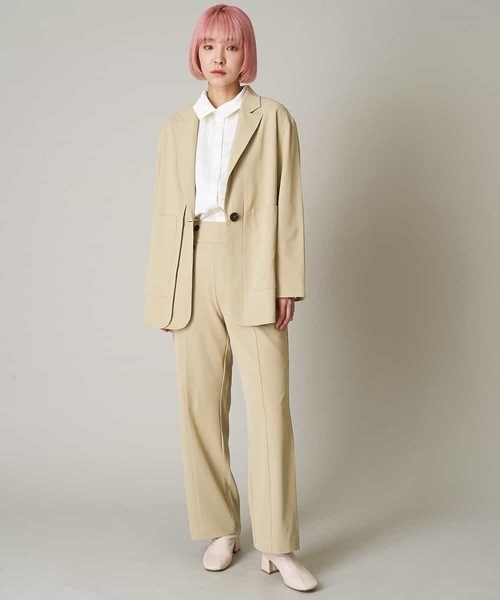 A de a.v.v(アードアー・ヴェ・ヴェ)の「(SET UP対応)レイヤード風テーラードジャケット(テーラードジャケット・レディース・アイボリー/ライトピンク/カーキ・38/36)」の7枚目の写真
