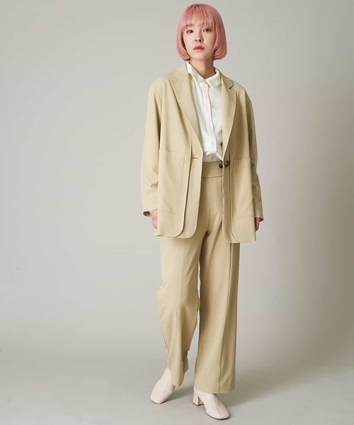 A de a.v.v(アードアー・ヴェ・ヴェ)の「(SET UP対応)レイヤード風テーラードジャケット(テーラードジャケット・レディース・アイボリー/ライトピンク/カーキ・38/36)」の9枚目の写真