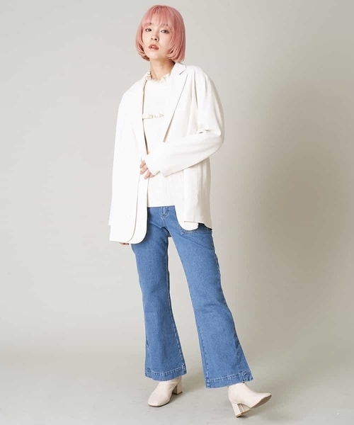 A de a.v.v(アードアー・ヴェ・ヴェ)の「(SET UP対応)レイヤード風テーラードジャケット(テーラードジャケット・レディース・アイボリー/ライトピンク/カーキ・38/36)」の11枚目の写真