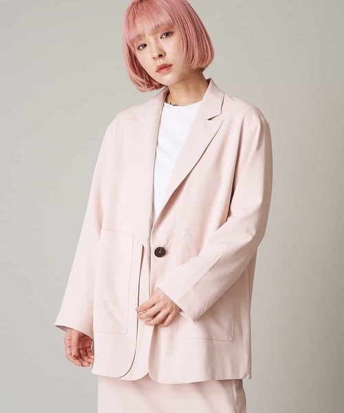 A de a.v.v(アードアー・ヴェ・ヴェ)の「(SET UP対応)レイヤード風テーラードジャケット(テーラードジャケット・レディース・アイボリー/ライトピンク/カーキ・38/36)」の13枚目の写真
