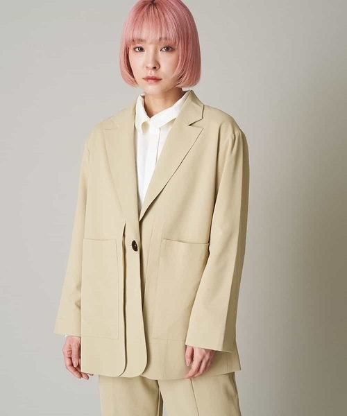 A de a.v.v(アードアー・ヴェ・ヴェ)の「(SET UP対応)レイヤード風テーラードジャケット(テーラードジャケット・レディース・アイボリー/ライトピンク/カーキ・38/36)」の16枚目の写真