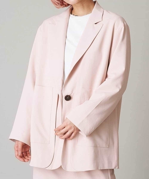 A de a.v.v(アードアー・ヴェ・ヴェ)の「(SET UP対応)レイヤード風テーラードジャケット(テーラードジャケット・レディース・アイボリー/ライトピンク/カーキ・38/36)」の19枚目の写真