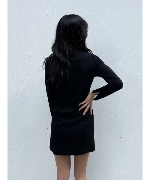 ENVYM（アンビー）の「ポロミニＯＰ（ワンピース・レディース・ブラック/ベージュ・FREE）」の6枚目の写真