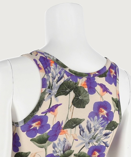 G.V.G.V.（ジーヴィージーヴィー）の「FLORAL TANK TOP（タンクトップ・レディース・ベージュ/グリーン・ONE SIZE）」の8枚目の写真