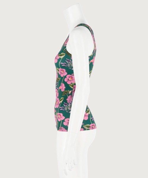 G.V.G.V.（ジーヴィージーヴィー）の「FLORAL TANK TOP（タンクトップ・レディース・ベージュ/グリーン・ONE SIZE）」の11枚目の写真