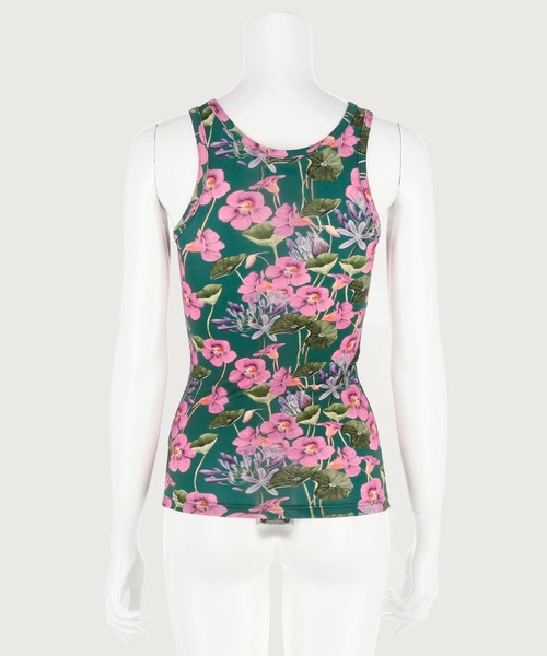 G.V.G.V.（ジーヴィージーヴィー）の「FLORAL TANK TOP（タンクトップ・レディース・ベージュ/グリーン・ONE SIZE）」の12枚目の写真