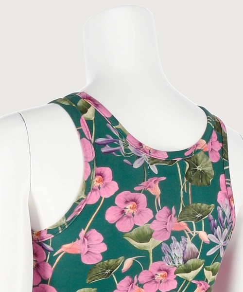 G.V.G.V.（ジーヴィージーヴィー）の「FLORAL TANK TOP（タンクトップ・レディース・ベージュ/グリーン・ONE SIZE）」の13枚目の写真