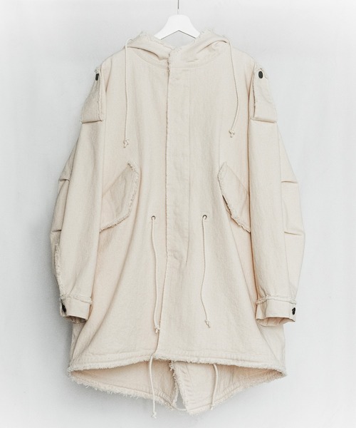 Wizzard（ウィザード）の「Wizzard ウィザード / DYED FISHTAIL PARKA ビッグシルエットフィッシュテールパーカー モッズコート / WCA22-002（モッズコート・メンズ・ホワイト/スモークピンク/ブラック/カーキ・2/1/3）」の2枚目の写真