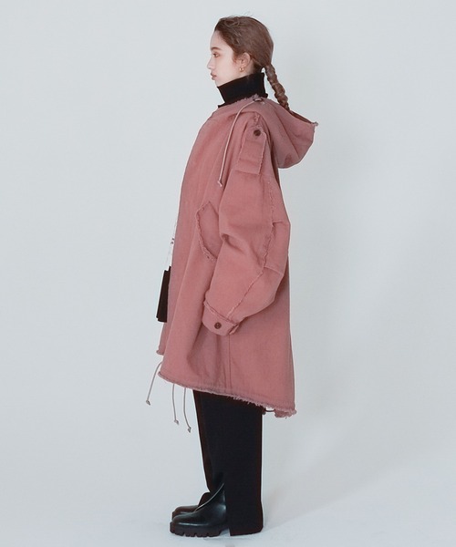 Wizzard（ウィザード）の「Wizzard ウィザード / DYED FISHTAIL PARKA ビッグシルエットフィッシュテールパーカー モッズコート / WCA22-002（モッズコート・メンズ・ホワイト/スモークピンク/ブラック/カーキ・2/1/3）」の8枚目の写真