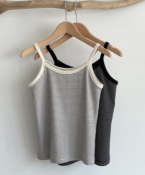 CANAL JEAN（キャナルジーン）の「El mar　細ボーダーキャミソール（キャミソール・レディース・ブラック/アイボリー・ONE SIZE）」の10枚目の写真