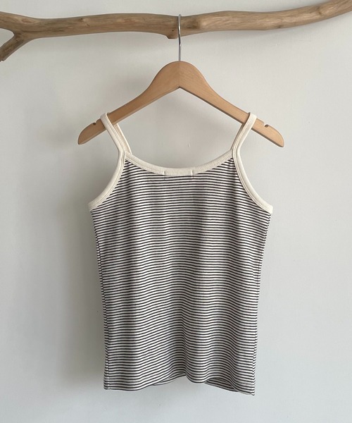 CANAL JEAN（キャナルジーン）の「El mar　細ボーダーキャミソール（キャミソール・レディース・ブラック/アイボリー・ONE SIZE）」の12枚目の写真