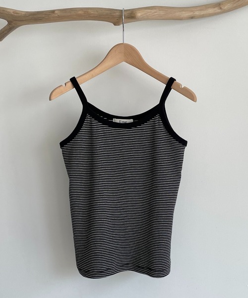 CANAL JEAN（キャナルジーン）の「El mar　細ボーダーキャミソール（キャミソール・レディース・ブラック/アイボリー・ONE SIZE）」の13枚目の写真