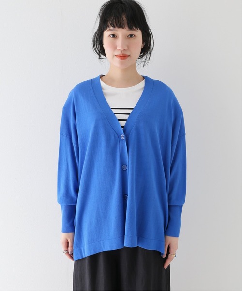 B.C STOCK(ベーセーストック)の「ハイツイストコットン ポンチョVカーディガン(ニット/セーター・レディース・ブラック/ブルー系その他/ピンク/ベージュ・FREE)」の13枚目の写真