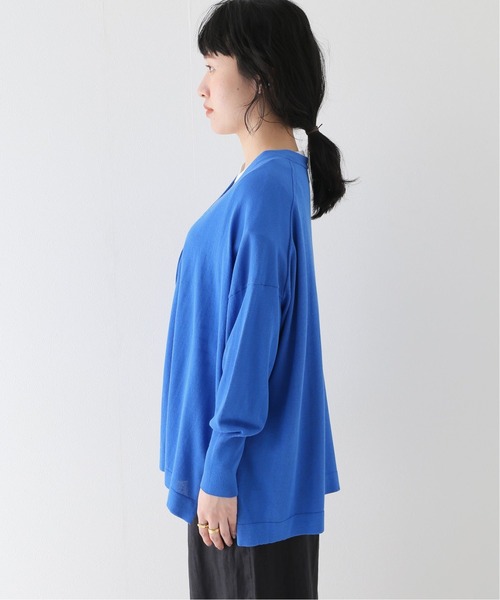 B.C STOCK(ベーセーストック)の「ハイツイストコットン ポンチョVカーディガン(ニット/セーター・レディース・ブラック/ブルー系その他/ピンク/ベージュ・FREE)」の14枚目の写真