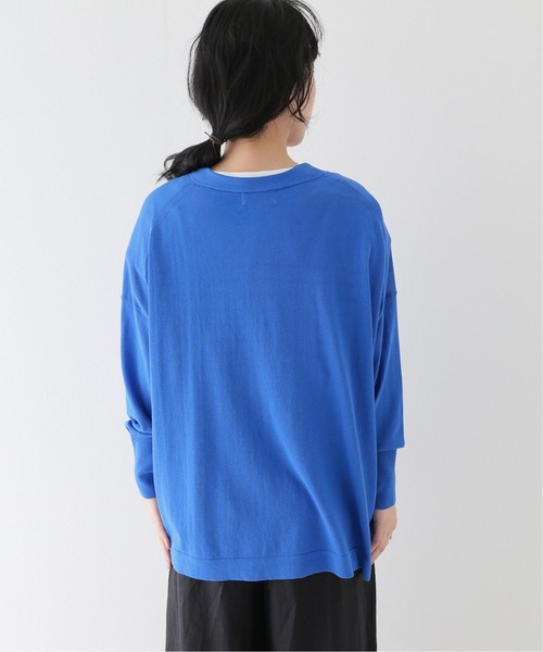 B.C STOCK(ベーセーストック)の「ハイツイストコットン ポンチョVカーディガン(ニット/セーター・レディース・ブラック/ブルー系その他/ピンク/ベージュ・FREE)」の15枚目の写真