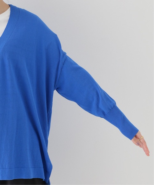 B.C STOCK(ベーセーストック)の「ハイツイストコットン ポンチョVカーディガン(ニット/セーター・レディース・ブラック/ブルー系その他/ピンク/ベージュ・FREE)」の18枚目の写真