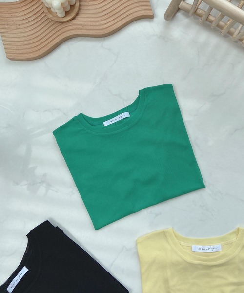 AS KNOW AS plus（アズノゥアズプラス）の「●パワーメッシュカラーTシャツ（Tシャツ/カットソー・レディース・キナリ/ブラック/グリーン/レモンイエロー/ライトピンク・FREE）」の20枚目の写真