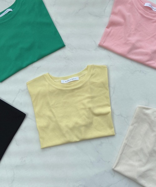 AS KNOW AS plus（アズノゥアズプラス）の「●パワーメッシュカラーTシャツ（Tシャツ/カットソー・レディース・キナリ/ブラック/グリーン/レモンイエロー/ライトピンク・FREE）」の17枚目の写真