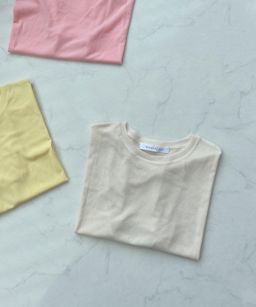 AS KNOW AS plus（アズノゥアズプラス）の「●パワーメッシュカラーTシャツ（Tシャツ/カットソー・レディース・キナリ/ブラック/グリーン/レモンイエロー/ライトピンク・FREE）」の9枚目の写真