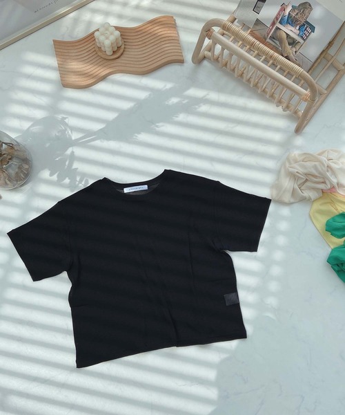 AS KNOW AS plus（アズノゥアズプラス）の「●パワーメッシュカラーTシャツ（Tシャツ/カットソー・レディース・キナリ/ブラック/グリーン/レモンイエロー/ライトピンク・FREE）」の7枚目の写真